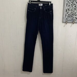 PAIGE Dark Indigo Straight Leg Jeans